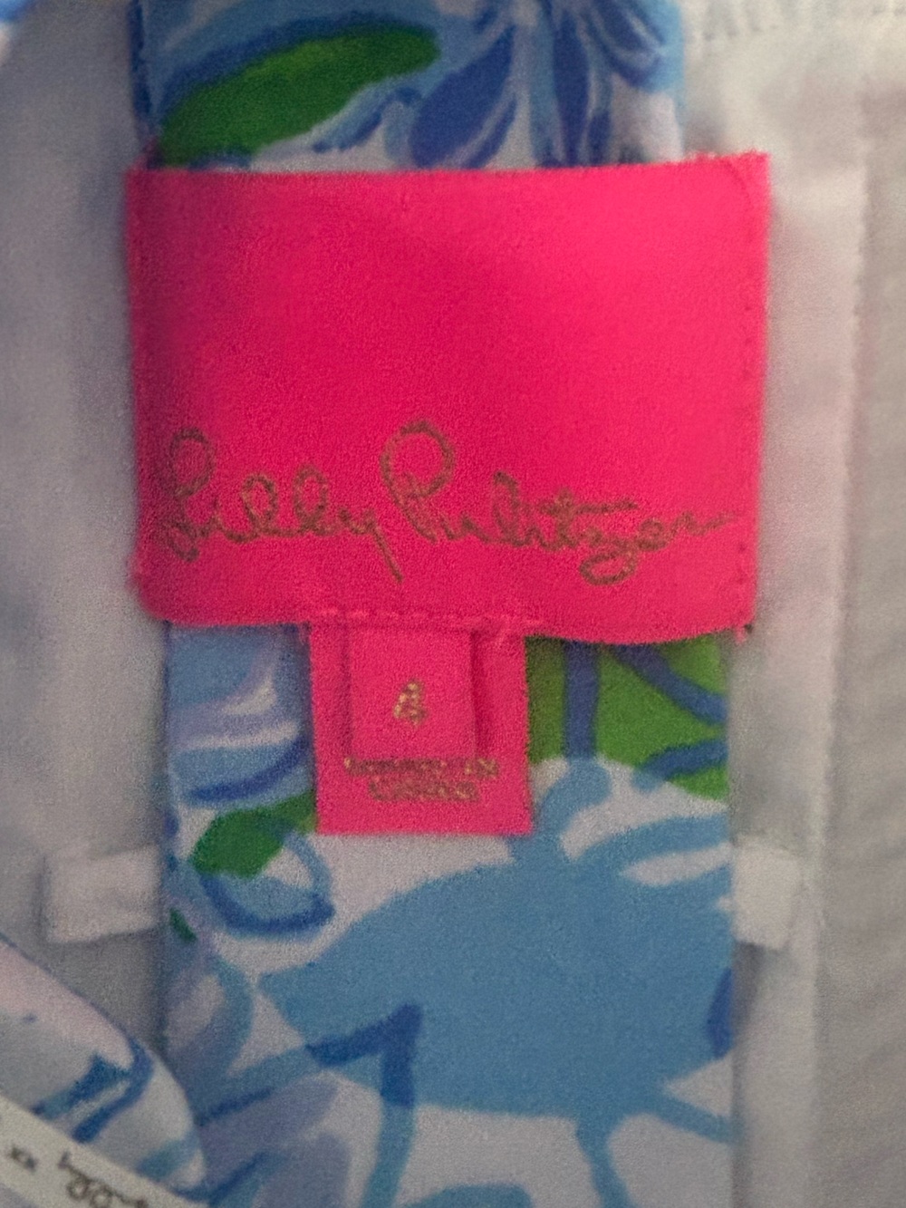 LILLY PULITZER Kylo Strapless Romper in Prenchie Blue Suns Out. Size 4 - Picture 8 of 8